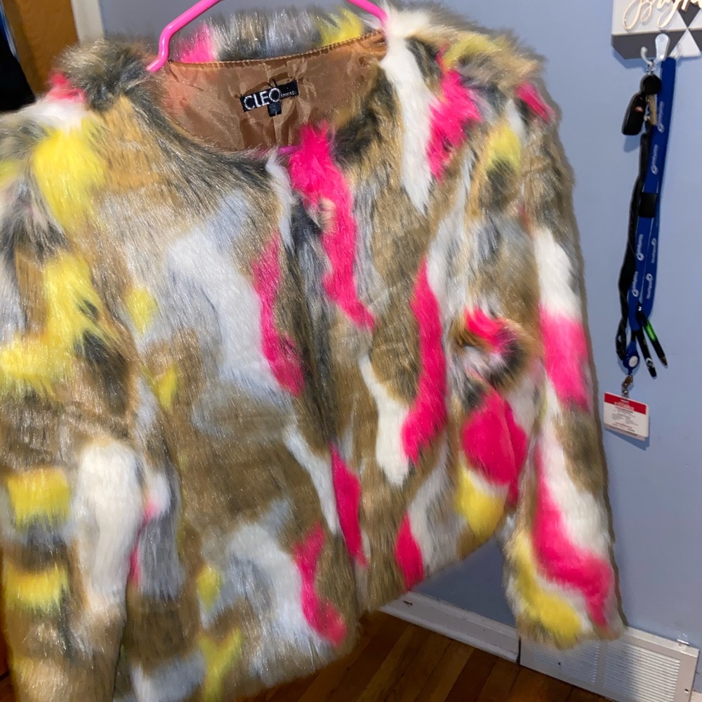 Faux fur coat